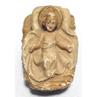 Jezus in krib, gemerkt 